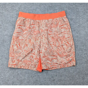 Lululemon T.H.E. Short Mens XL Linerless Parallel Divide Warm Coral Pull On Gym